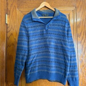 Jos. A. Bank Blue and Black Striped Sweater